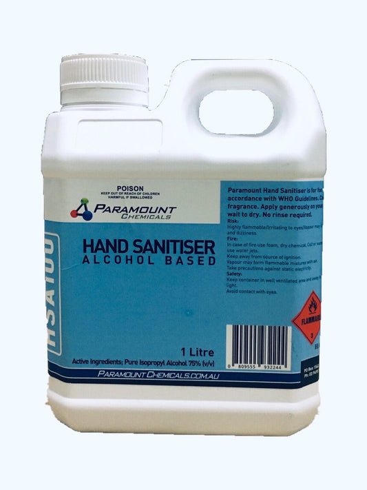 Hand Sanitiser 1 Liter 75% Alcohol Based