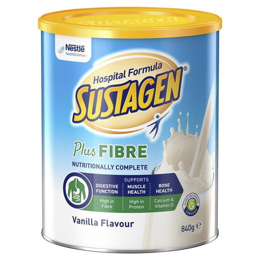 Sustagen Hospital Formula + Fibre Nutritional Supplement Vanilla Flavour 840g