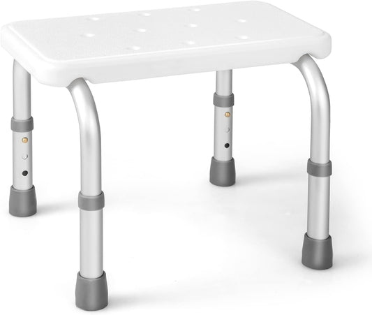Costway White Anti-Slip Adjustable Shower Bench NDIS and Aged Care