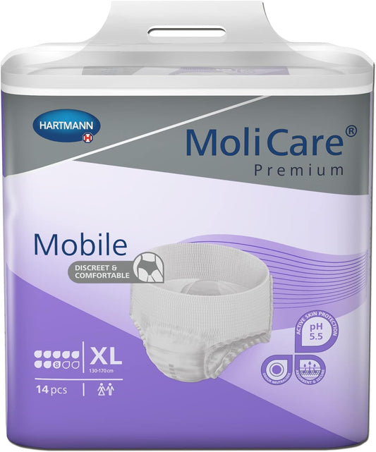 MoliCare Premium Incontinence Pull-up Briefs Mobile 8 - X-Large - Pack of 14