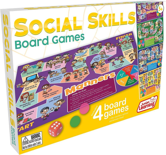 Junior Learning Social Skills Board Game 4-in-1