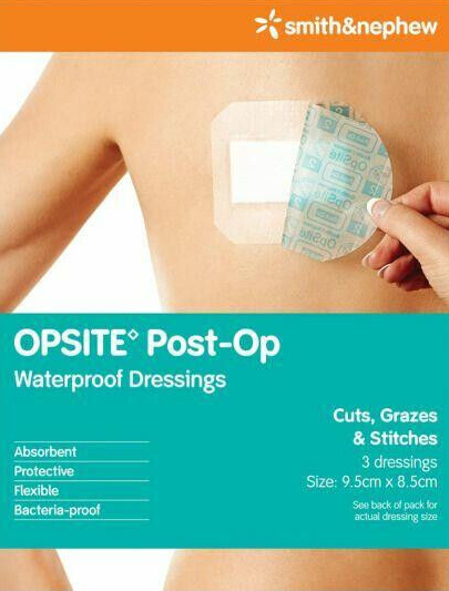 Opsite Post-Op Dressing 9.5cm x 8.5cm 3 Pack
