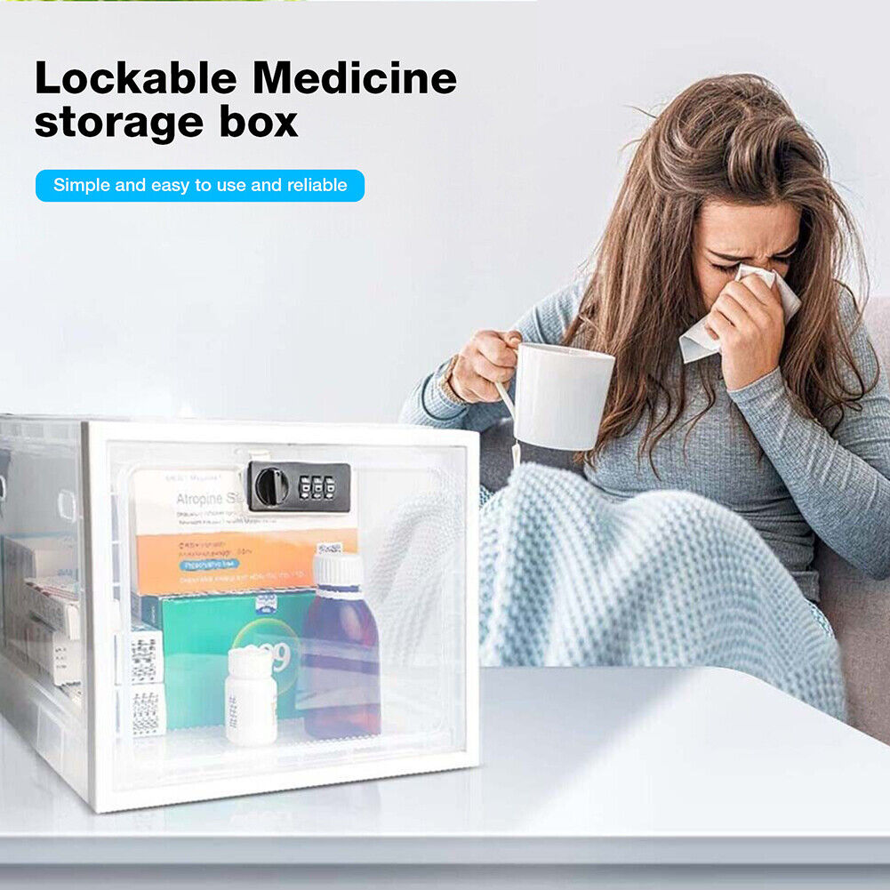 Lockable Storage Box with locking feature for Food Medicines and Home Safety
