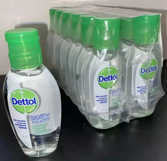 Dettol Instant Hand Sanitizer 50 ml Clear Healthy Touch 12-Pack