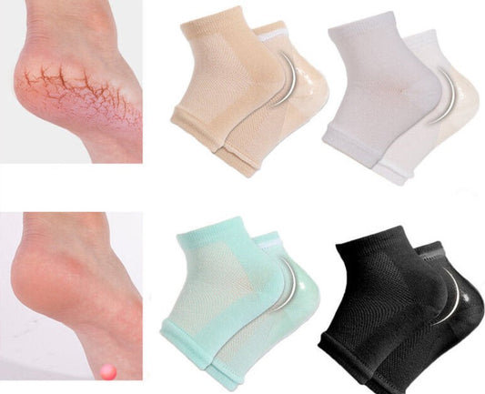 Silicone Gel Heel Socks Cracked Foot Skin Care Protector Sleeve Pain Relief