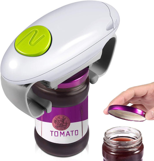 Electric Can Opener One Touch Kitchen Gadget Jar Opener Automatic Bottle Opener