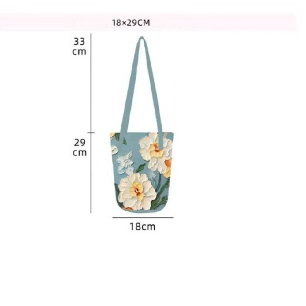 Flower Oil Painting Style Shoulder Bag