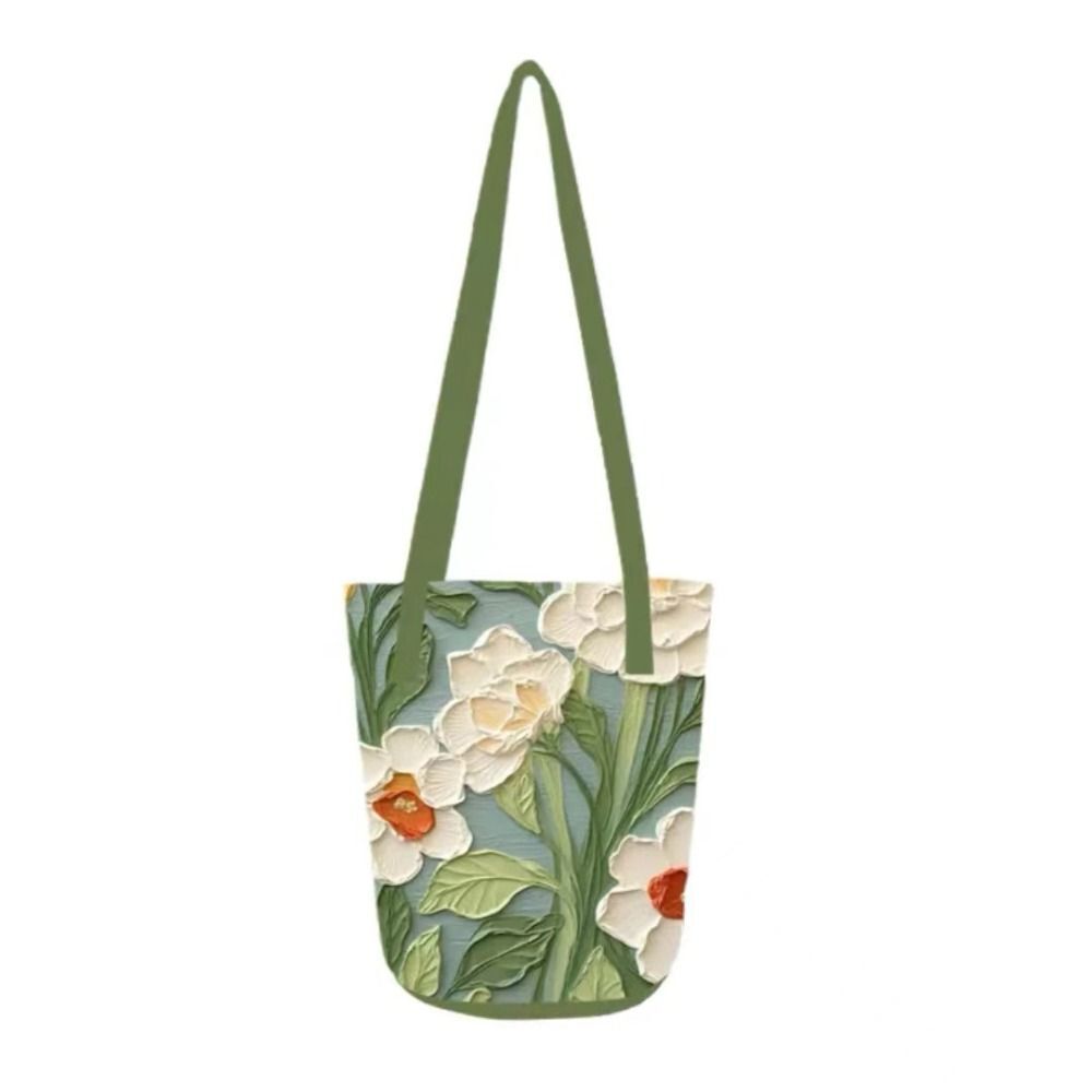 Flower Oil Painting Style Shoulder Bag