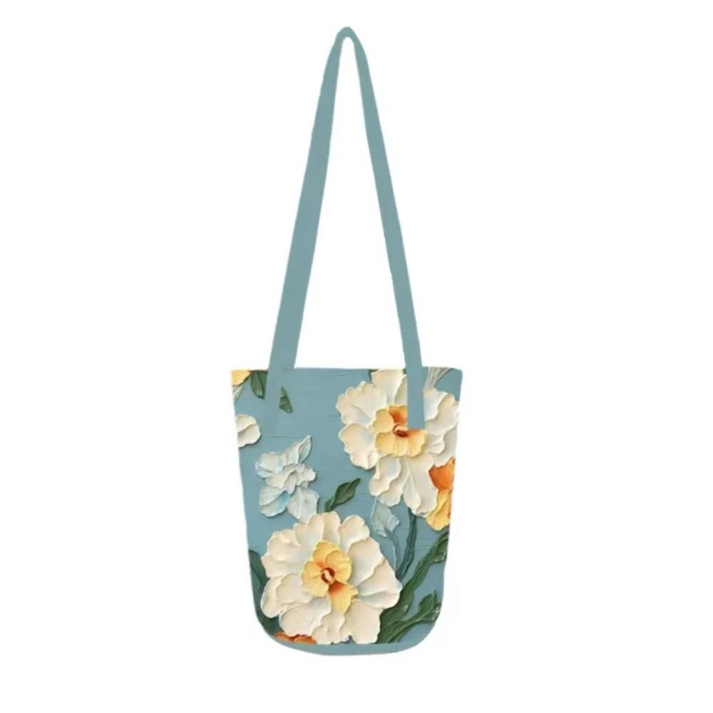 Flower Oil Painting Style Shoulder Bag