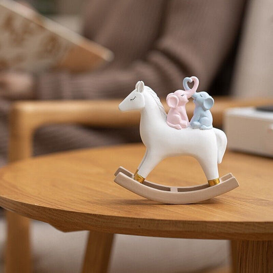Handicraft Joyful Rocking Horse & Elephant Resin