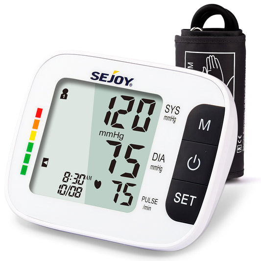 Digital Blood Pressure Monitor Upper Arm Automatic BP Machine Heart Rate Monitor