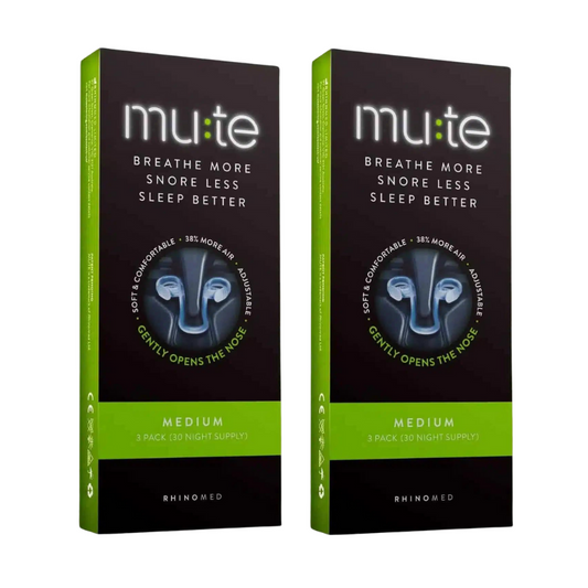 Mute Nasal Dilator for Better Breathing and Snoring Reduction Medium 2 x 3-Pack