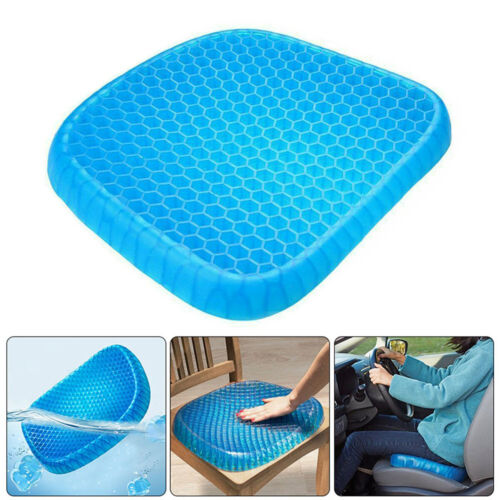 Honeycomb Breathable Gel Seat Cushion Mat for Pressure Relief Back Tailbone Pain