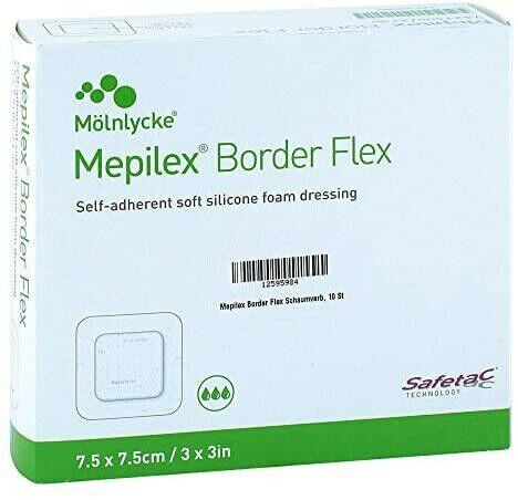 Mepilex Border Flex 7.5cm x 7.5cm Dressing 10 Pack