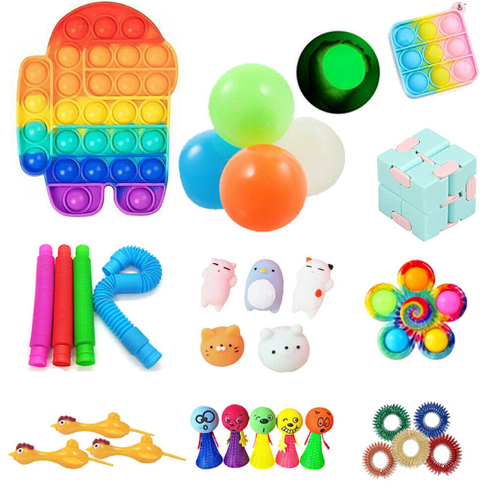 NDIS Product 30 Pack Fidget Toys Pop It Kids Bulk Sensory