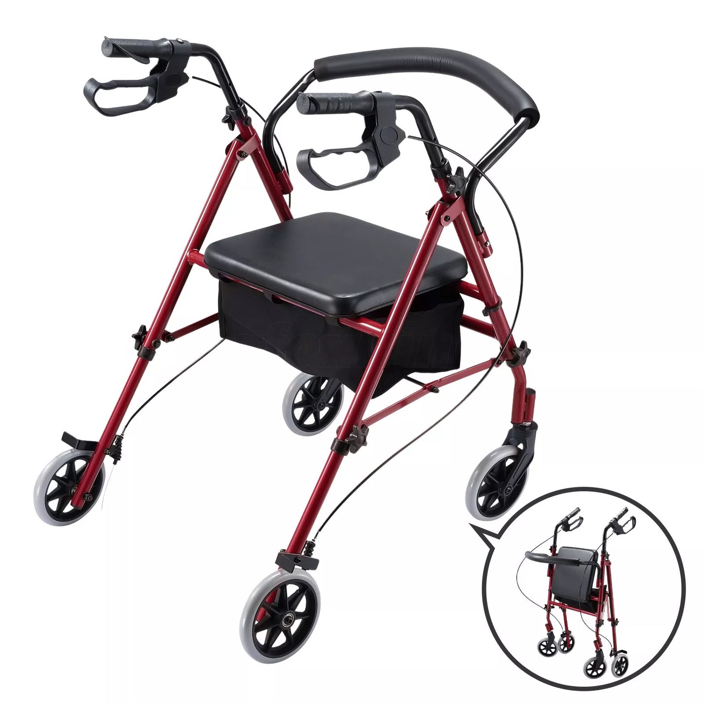 Rollator Walker 4 Wheel with Seat Lightweight for Seniors