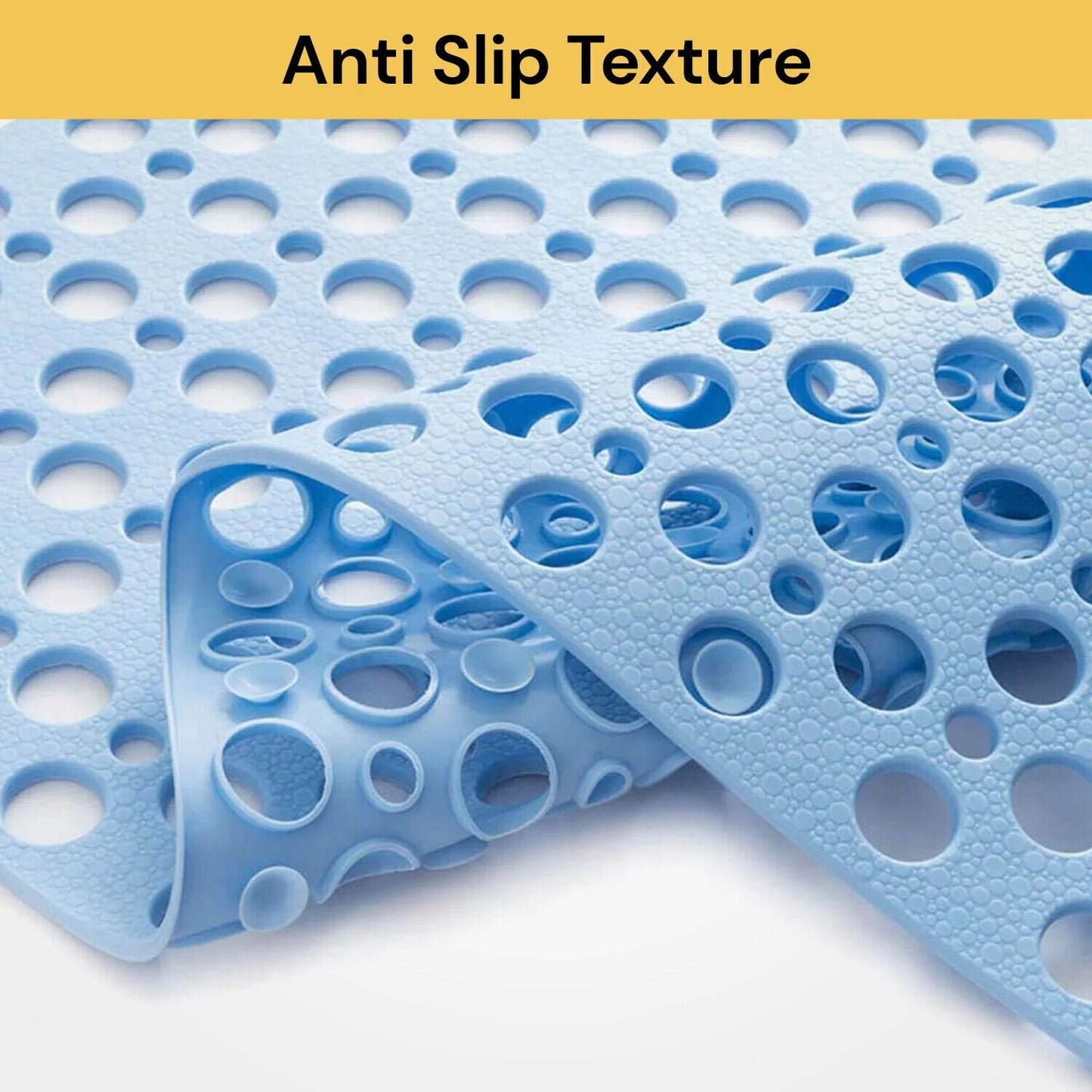 Non-Slip Anti-Mould Bath Mat for Shower, Bathtub, and Bathroom Floor with Suction Cups