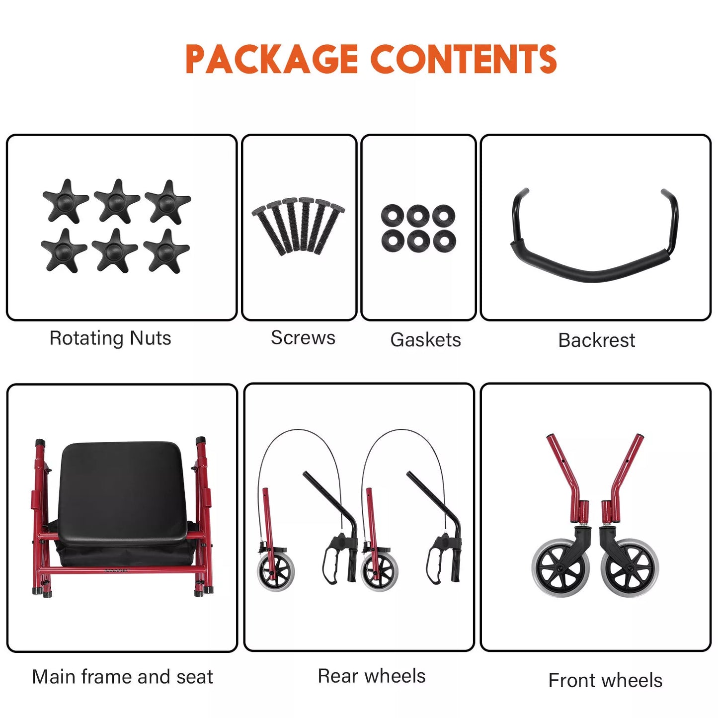Rollator Walker 4 Wheel with Seat Lightweight for Seniors