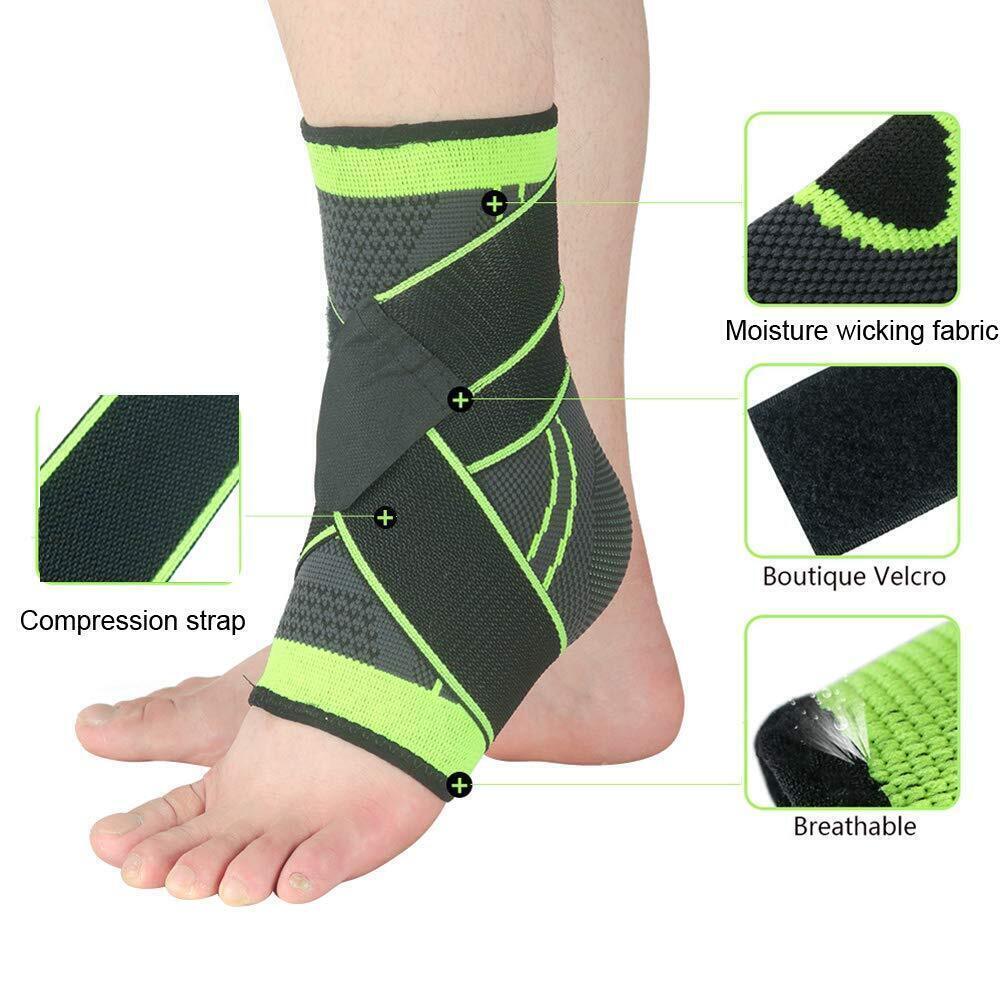 Ankle Brace Support Compression Sleeve Plantar Stabilizer Pain Relief Foot Wrap