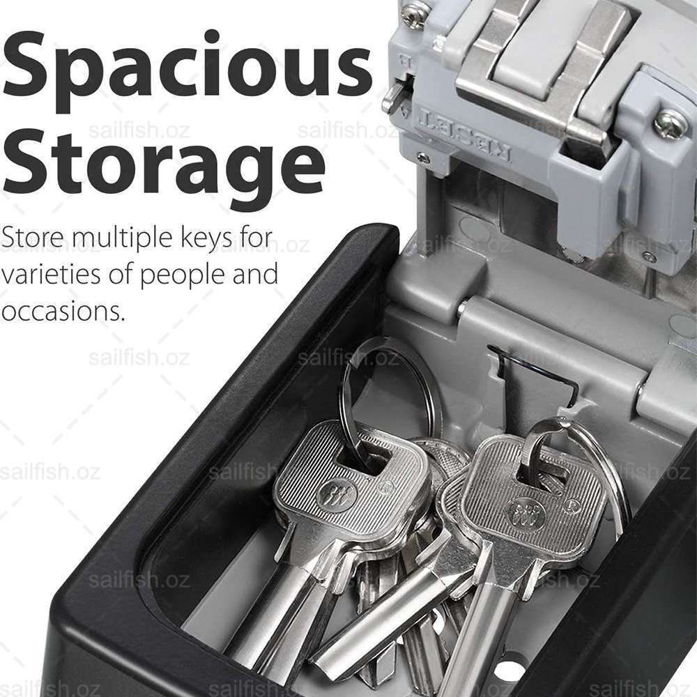 4-Digit Combination Wall Mounted Key Lock Safe Storage Security Box Home Outdoor